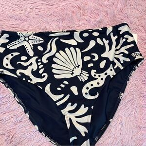 Alex Marie Navy and Cream Bikini Bottom